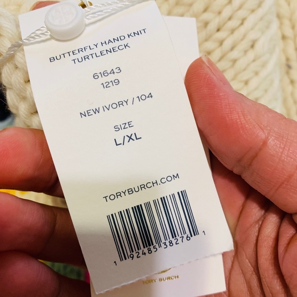 ⛔️SOLD⛔️Auth.TORY BURCH 100% eco wool handknit sweater - Picture 10 of 14